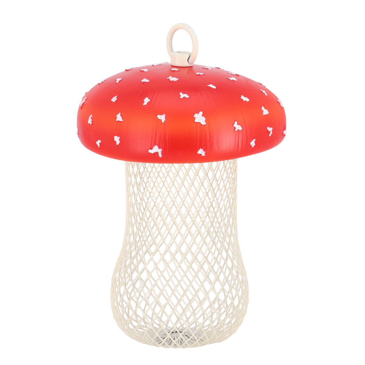 Red & White Spotted Toadtoll Agaric Bird Feeder