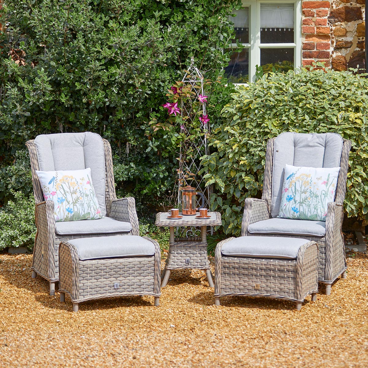 Leisure Grow - Florence 5 Piece Luxury Weave Reclining Duo Set