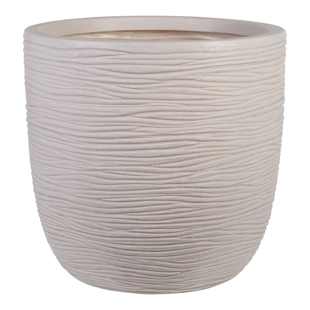 Strata Pots - Amalfi Pewter Small Round Plastic Pot