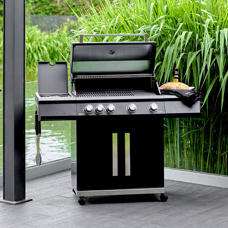 Grillstream Stealth 4 Burner Hybrid Gas BBQ with Side Burner