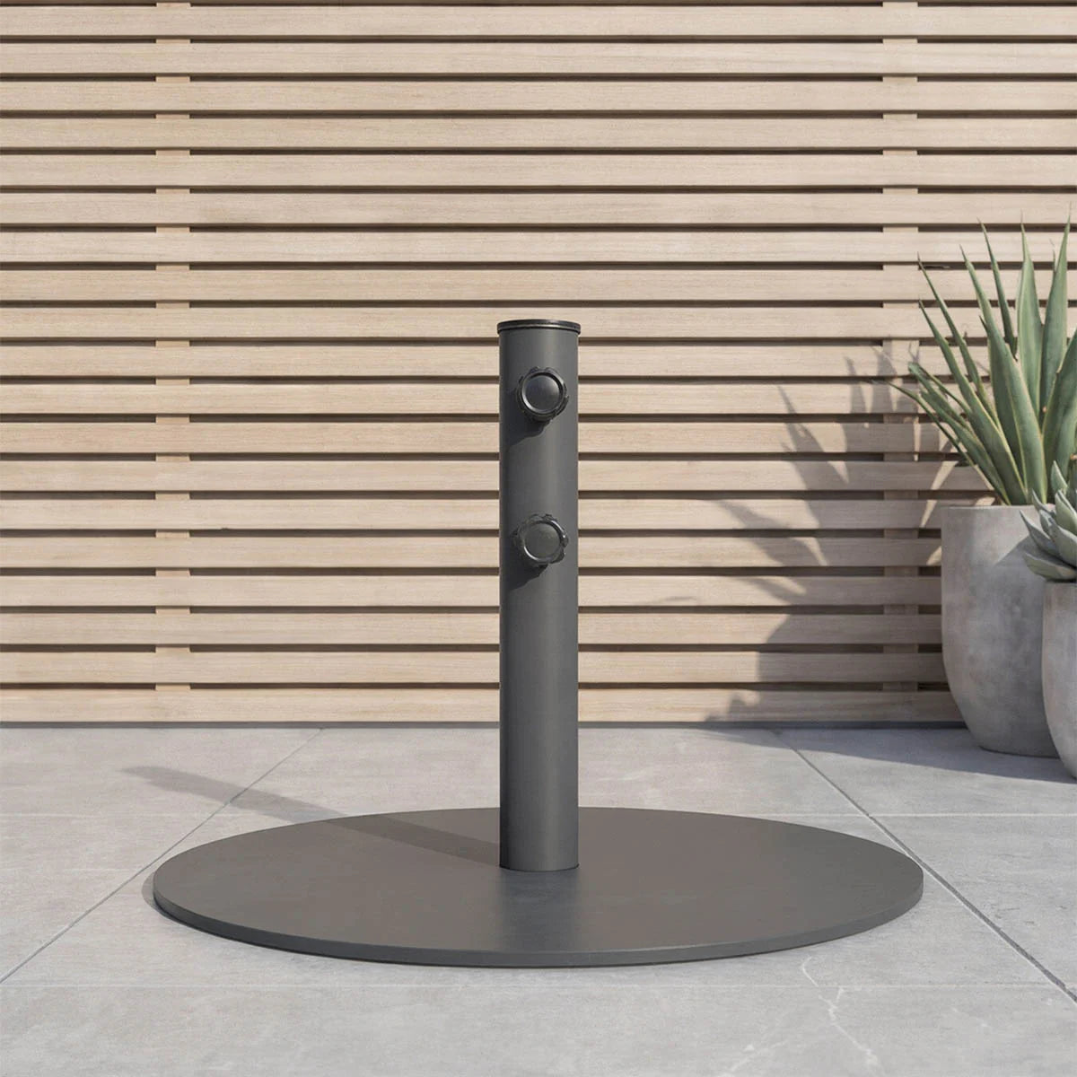 LG Outdoor - Anthracite 16kg Round Steel Parasol Base