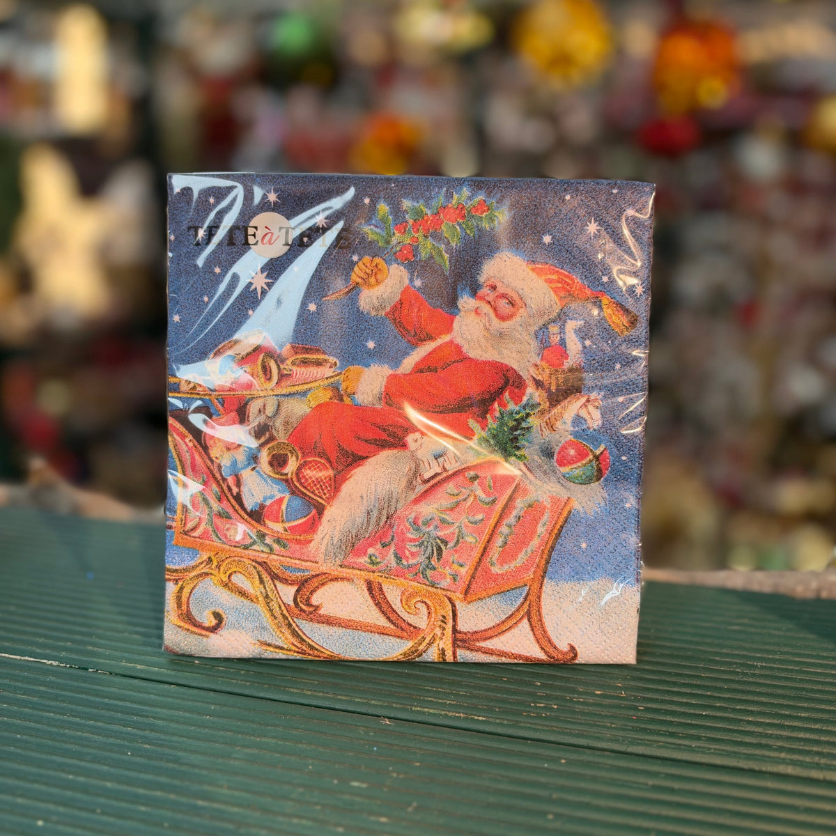 Santa Claus On A Sleigh 33cm Christmas Napkins