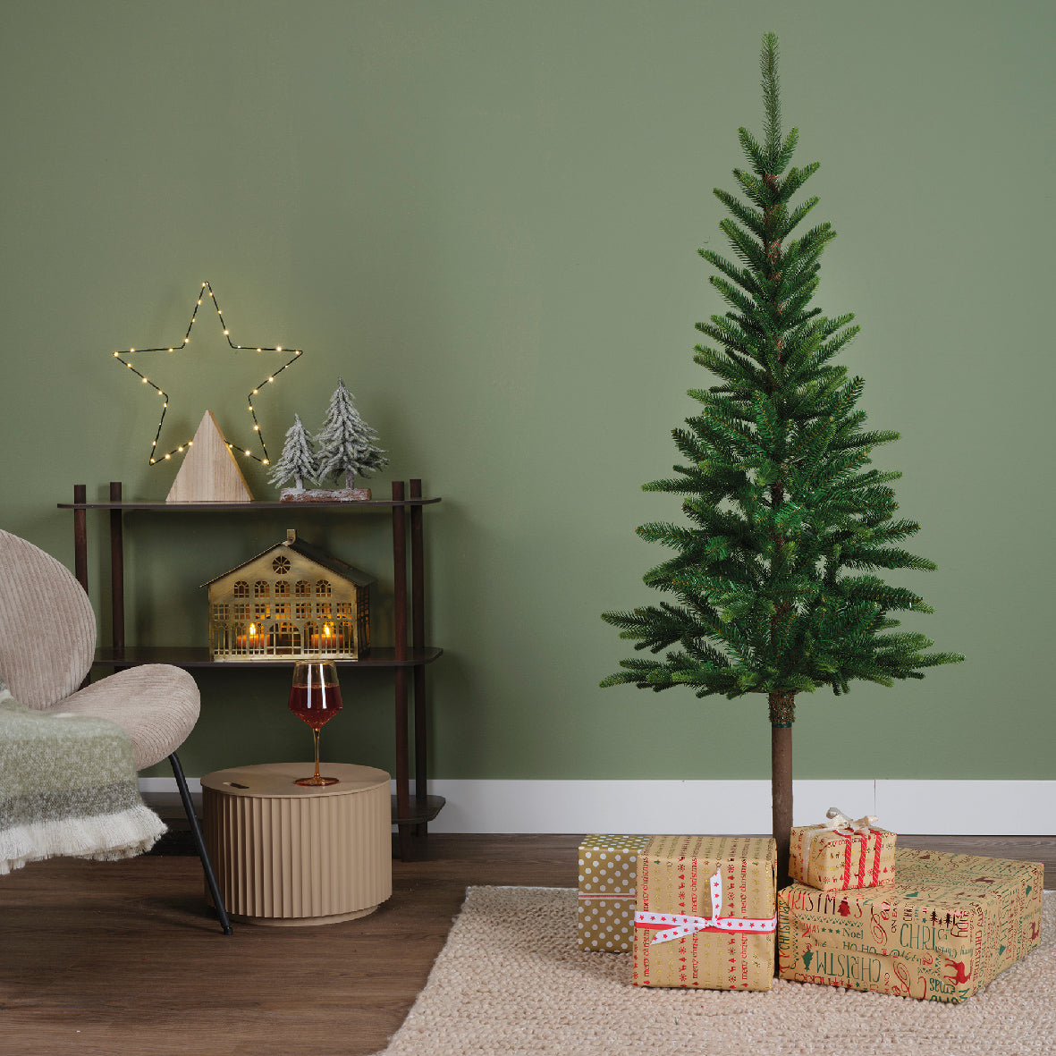 Everlands Alpbach Fir Slim Artificial Christmas Tree