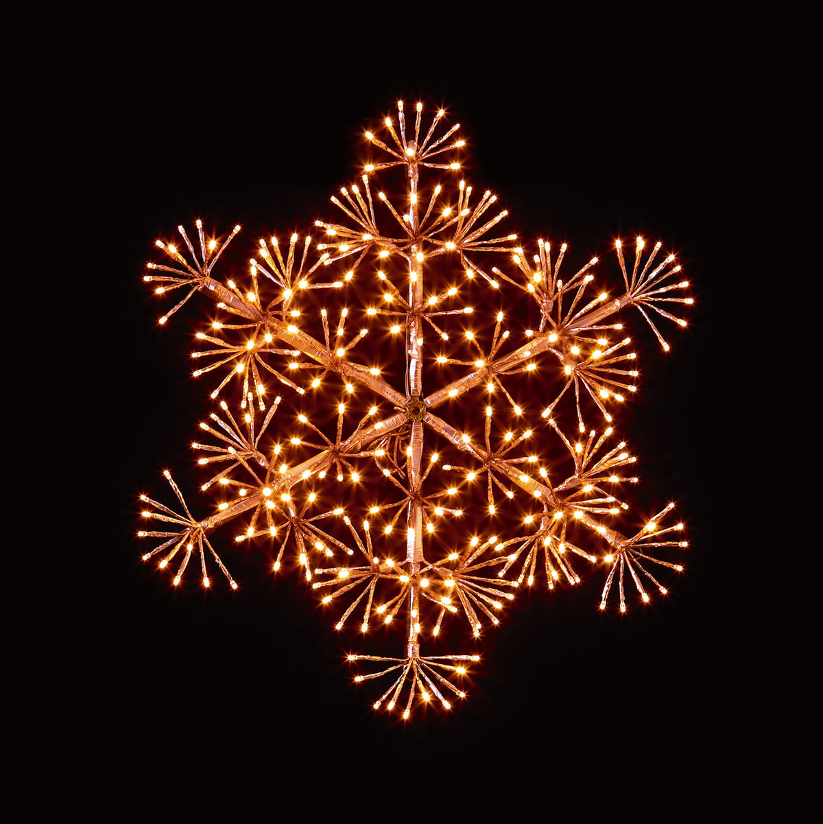 Premier Rose Gold Starburst Snowflake with Twinkling Vintage Gold LED Lights