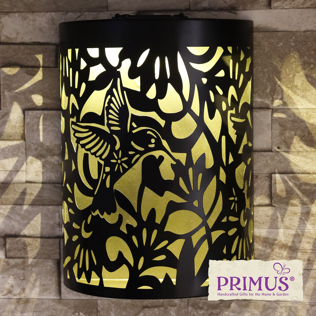 Small Metal Curved Hummingbird Solar Wall Panel