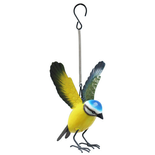 Small Metal Hanging Blue Tit Garden Ornament
