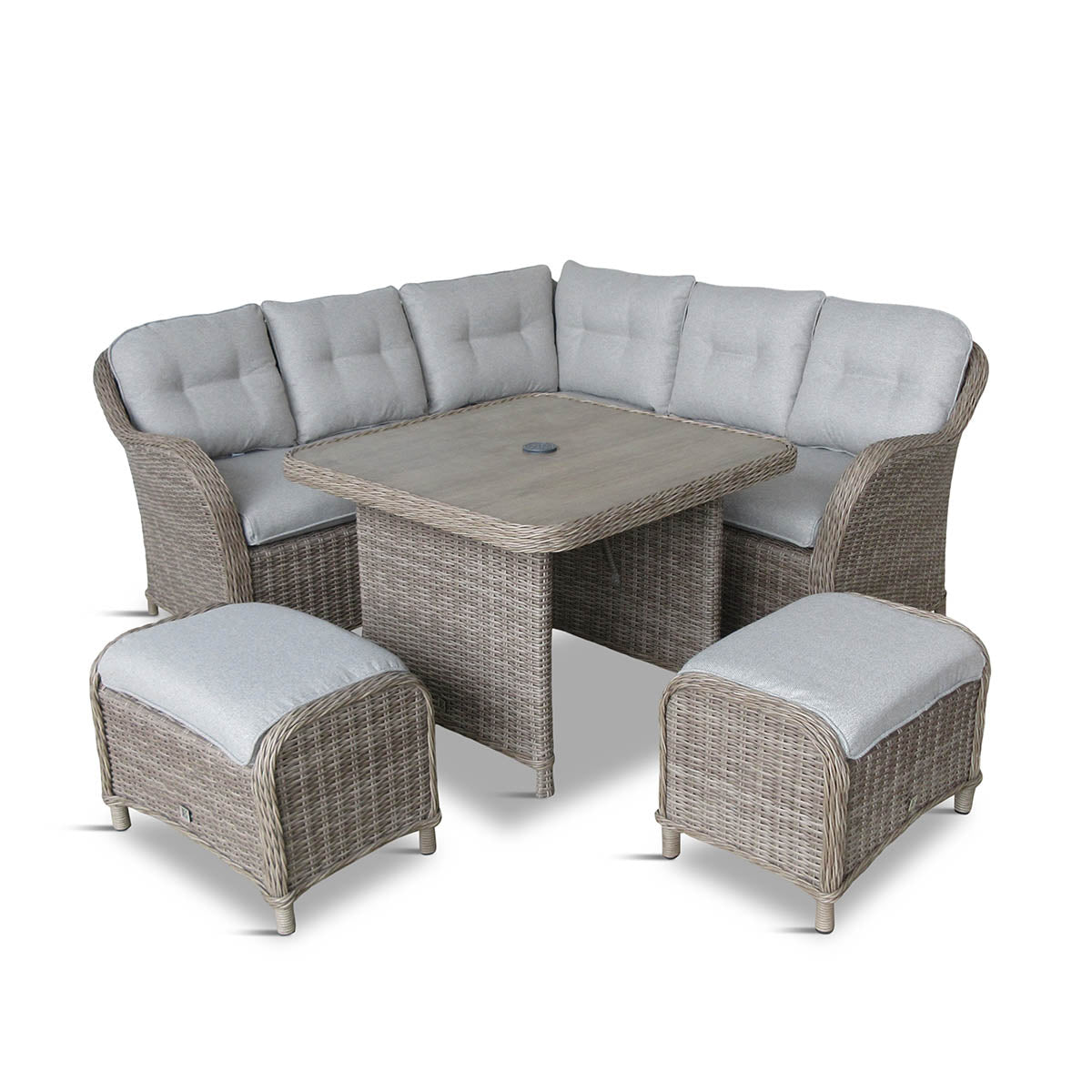 Leisure Grow - St Tropez Sand Compact Modular Corner Dining Sofa Set