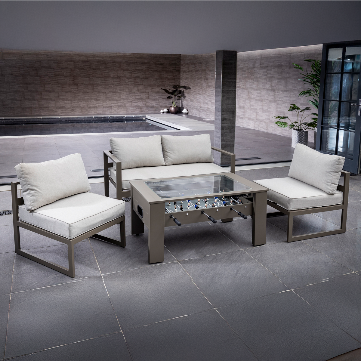 Hartman - Toca 2 Seat Sofa Lounge Set with Football Coffee Table with FREE Cover