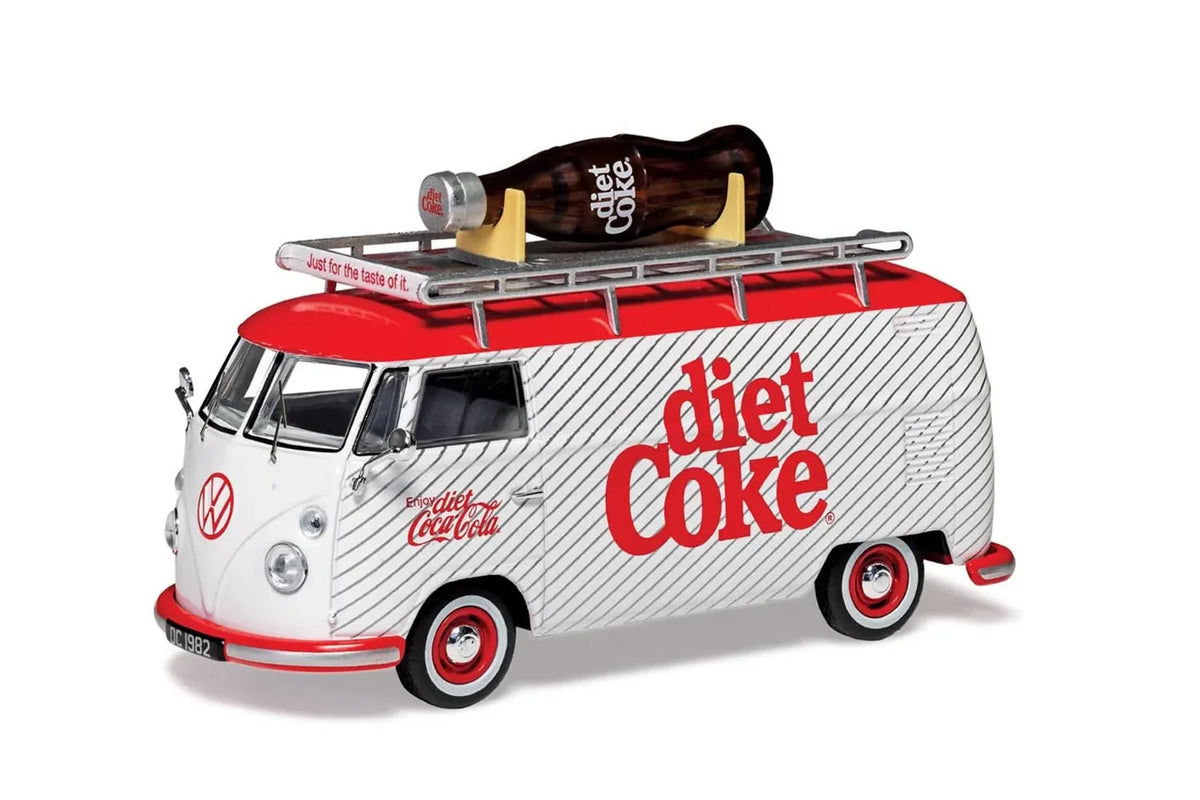 MyVillage - Diet Coke VW Campervan with Bottle on Rood 1:43 Model
