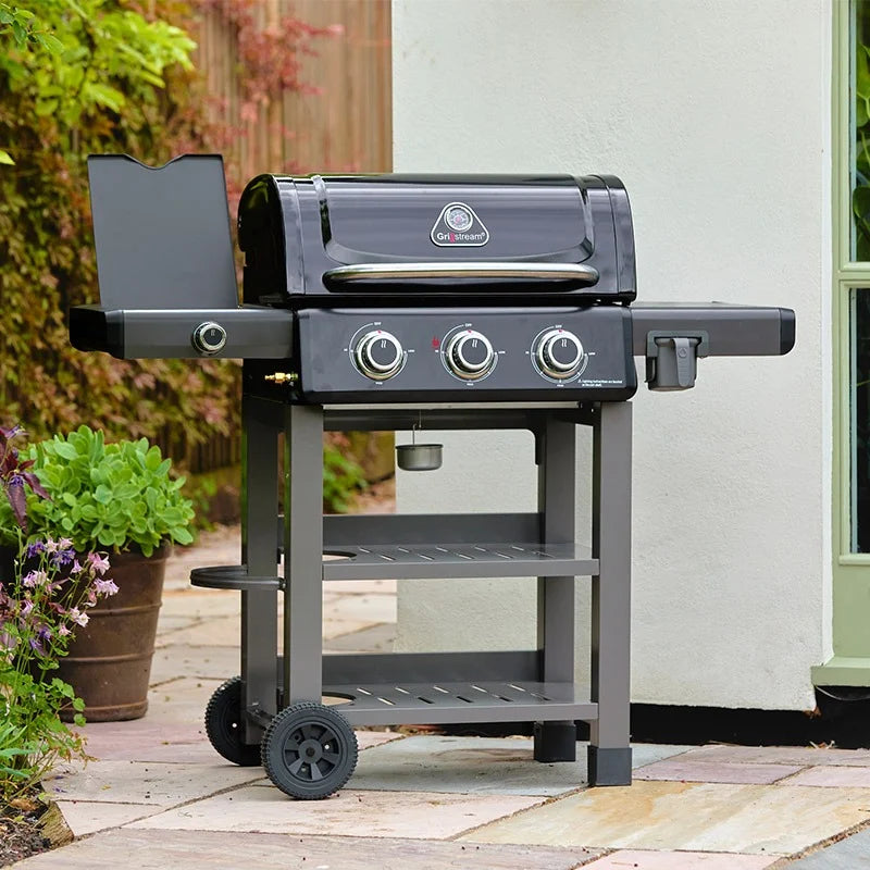 Grillstream Carbon 3 Burner Hybrid Gas BBQ with Side Burner