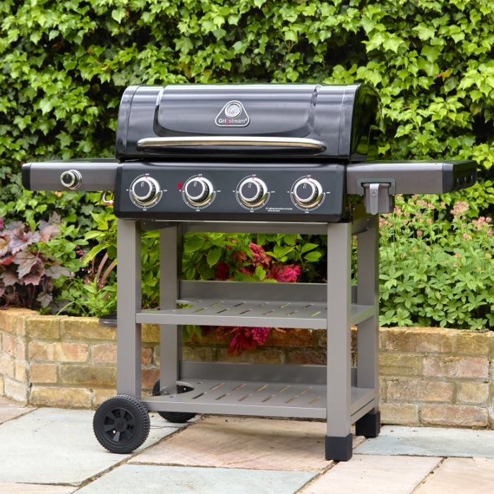 Grillstream Carbon 4 Burner Hybrid Gas BBQ / Barbecue with Side Burner ...