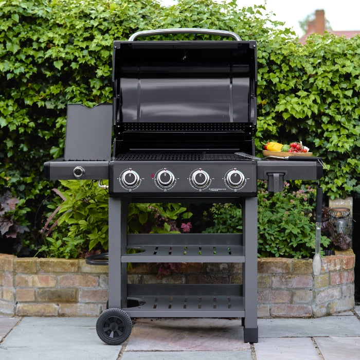 Grillstream Carbon 4 Burner Hybrid Gas BBQ / Barbecue with Side Burner ...
