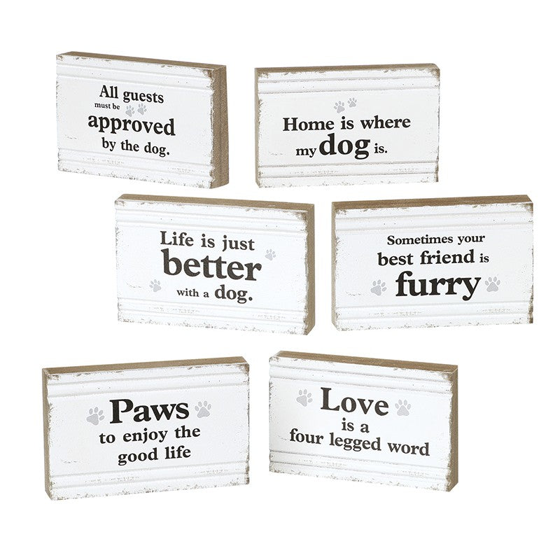 White Wooden Dog Owner Rustic Assorted Signs – Southwood Garden Centre
