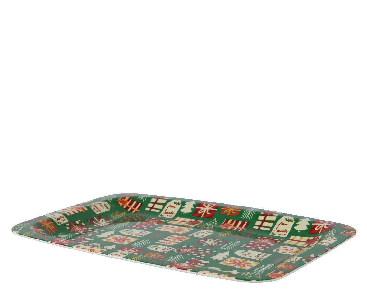 Christmas Presents Design Rectangle Plate - 22 x 33cm