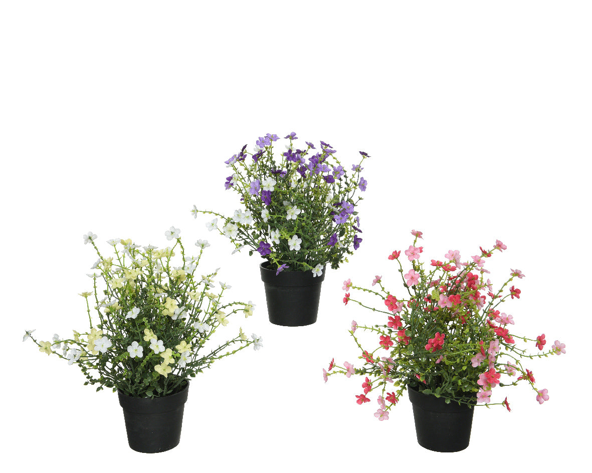 Artificial Potted Flower with Foliage