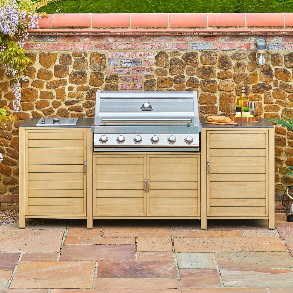 Grillstream Venice Outdoor Kitchen 6 Burner Hybrid Gas & Charcoal BBQ ...