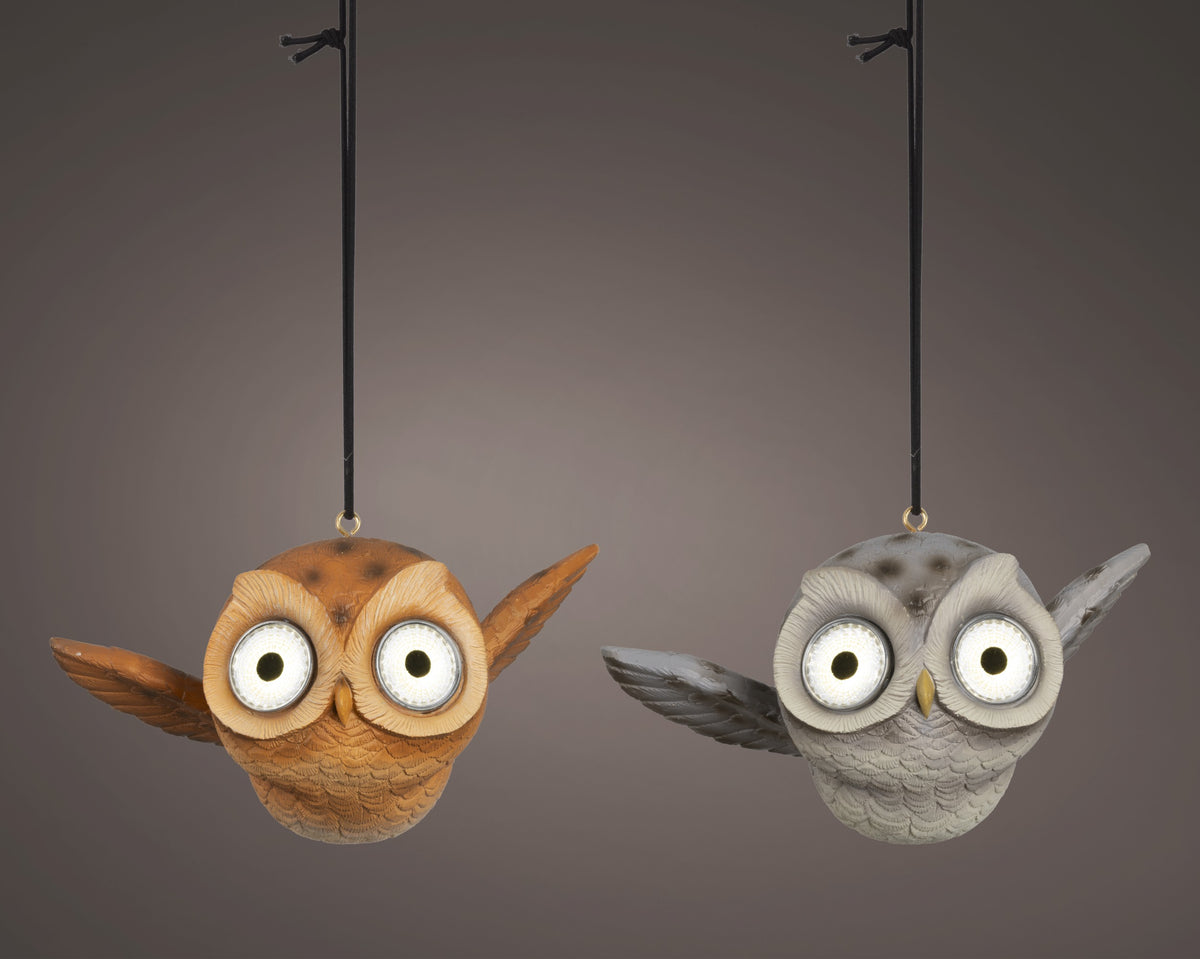 Lumineo -  Flying Owl Solar Light Garden Ornament