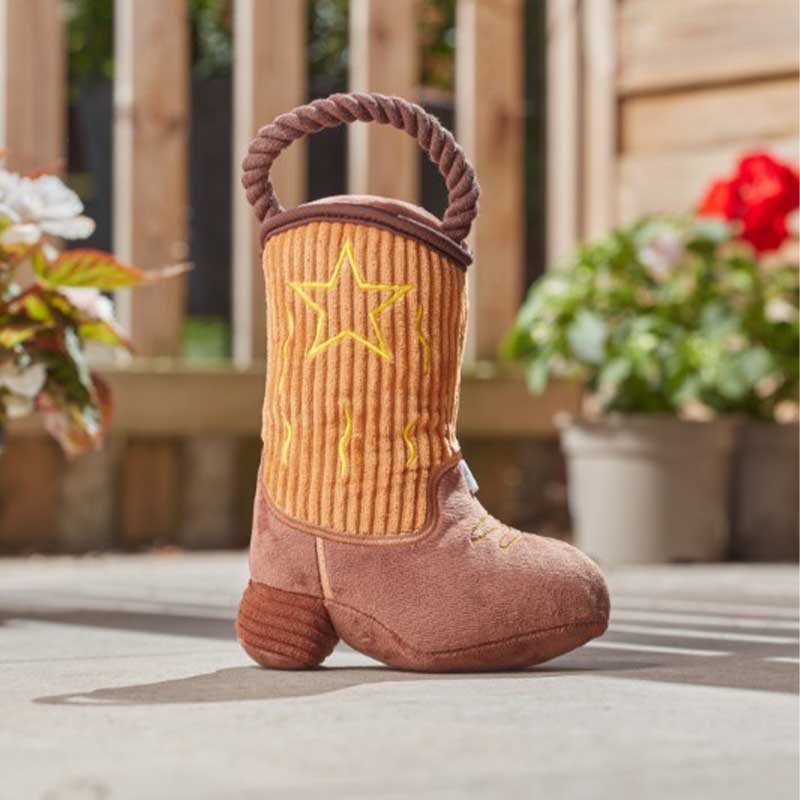 Zoon Howdy Tugga Cowboy Boot Dog Toy