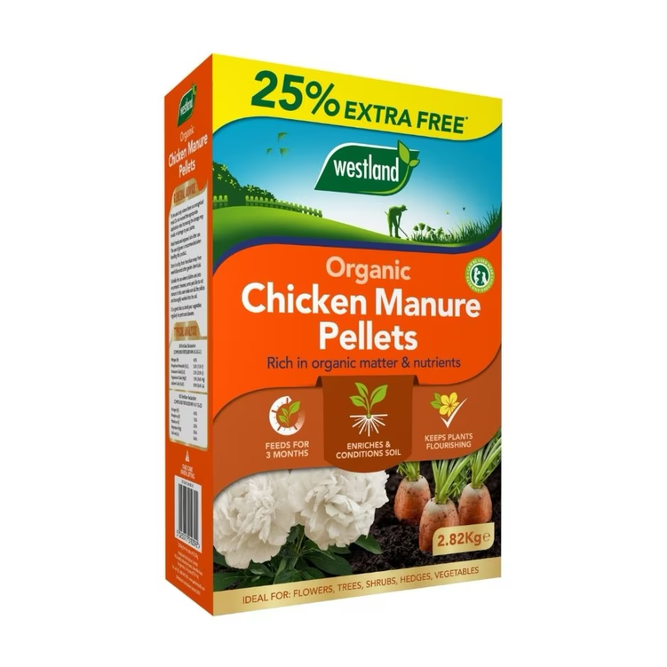 NEW Westland Chicken Manure Pellets 2.25Kg + 25% Extra Free