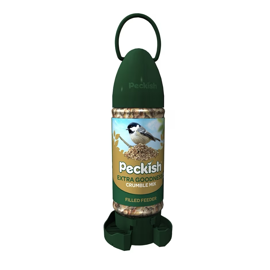 Peckish Filled Bird Feeder with Extra Goodness Crumble Mix 350g