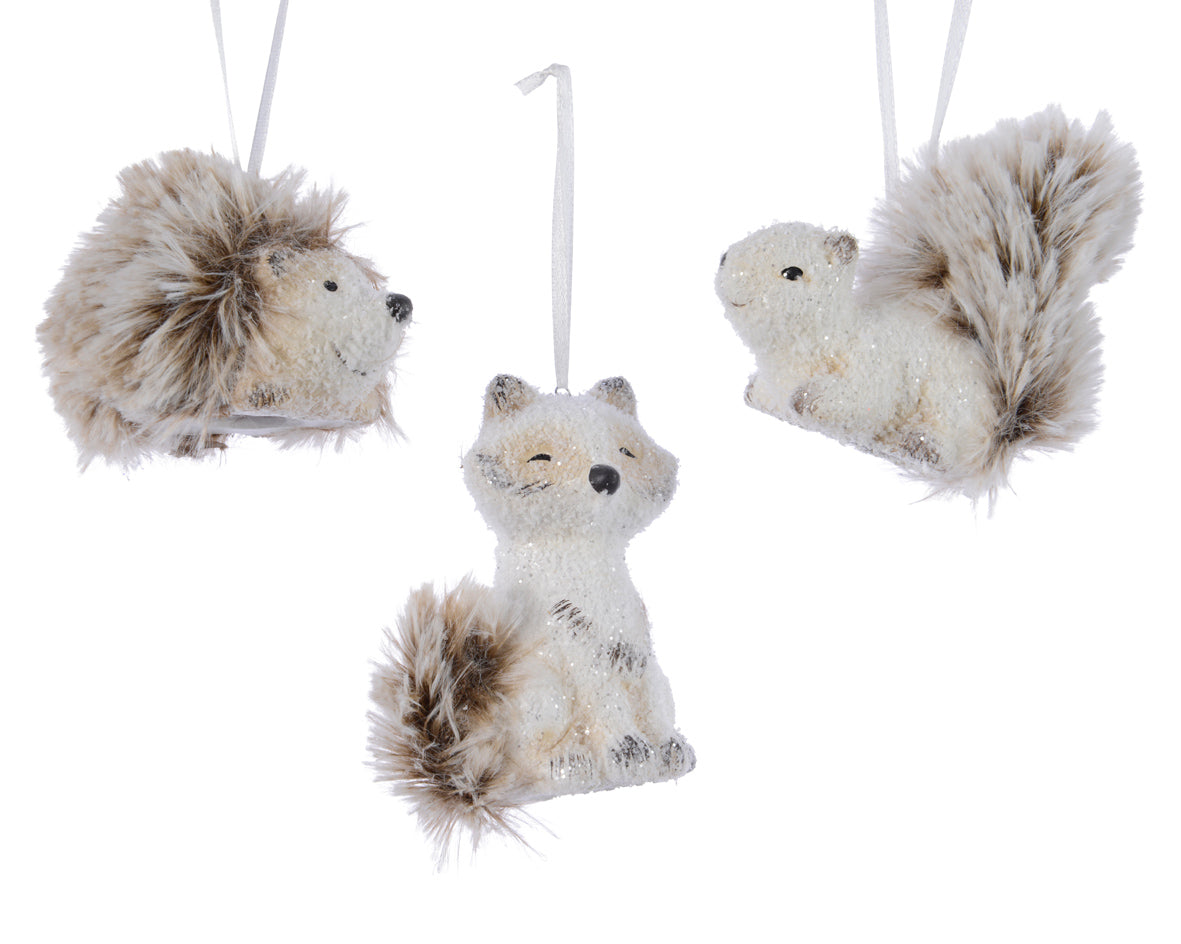Terracotta Animal with Artificial Fur Hanging Decoration