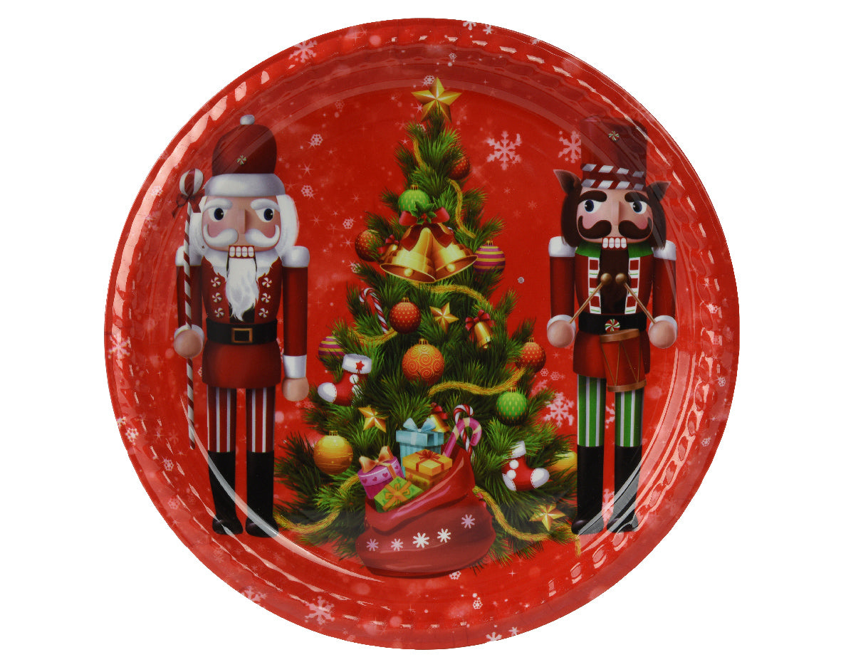 Christmas Nutcracker Design Round Plate - 28cm