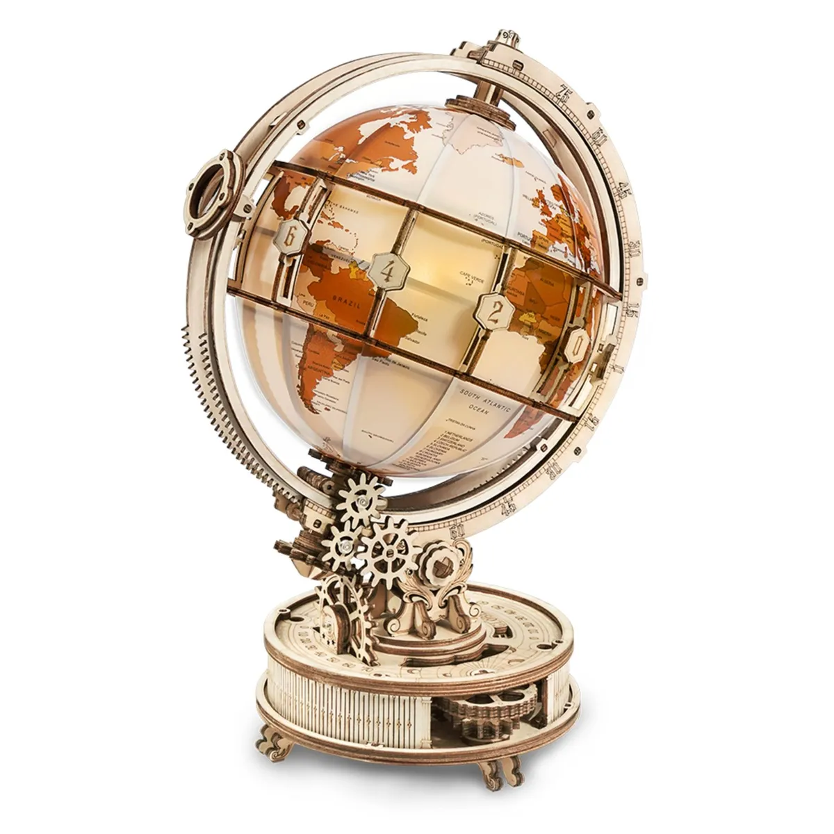 Robotime Luminous Globe DIY Wooden Model Kit