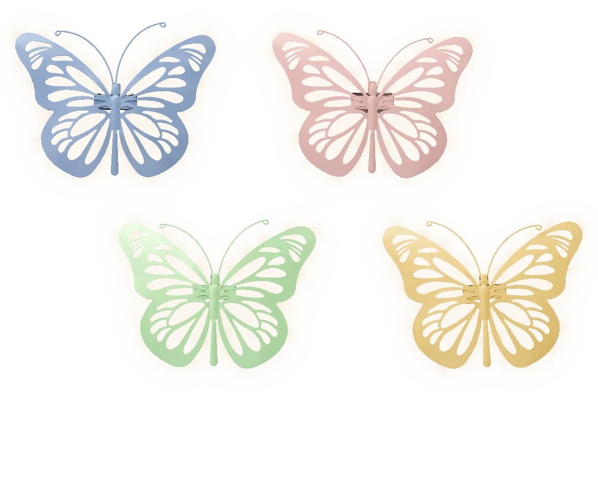 Lumineo Solar Powered Colourful Butterfly Wall Light