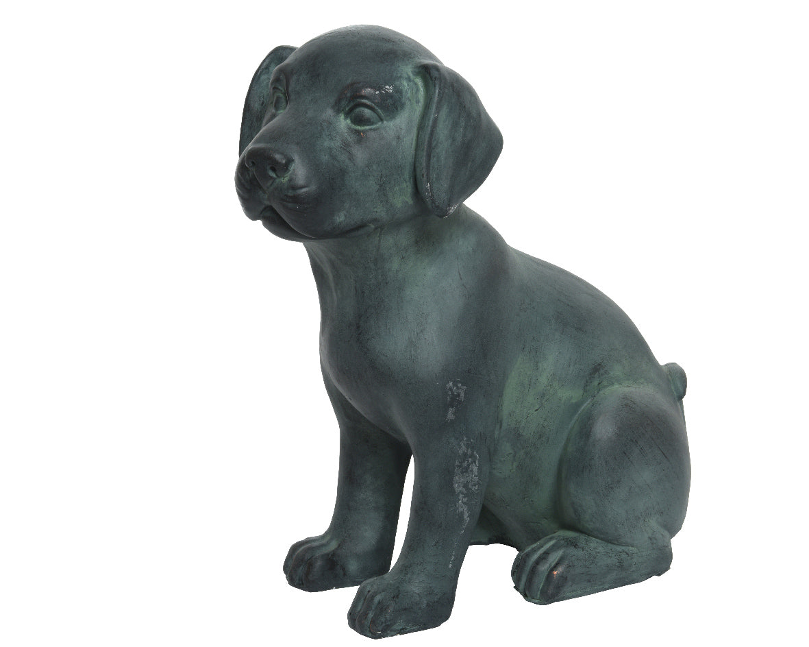 Dog Antique Style Outdoor Statue - 40.5cm