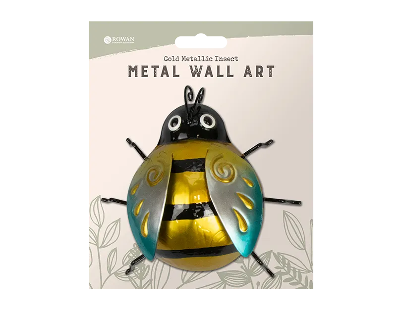 Metallic Gold Insect Metal Wall Decoration – Southwood Garden Centre
