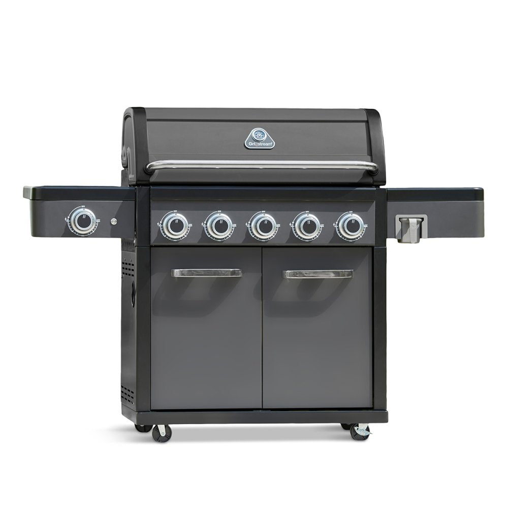 Grillstream Legacy 5 Burner Hybrid Gas BBQ / Barbecue with Side Burner ...