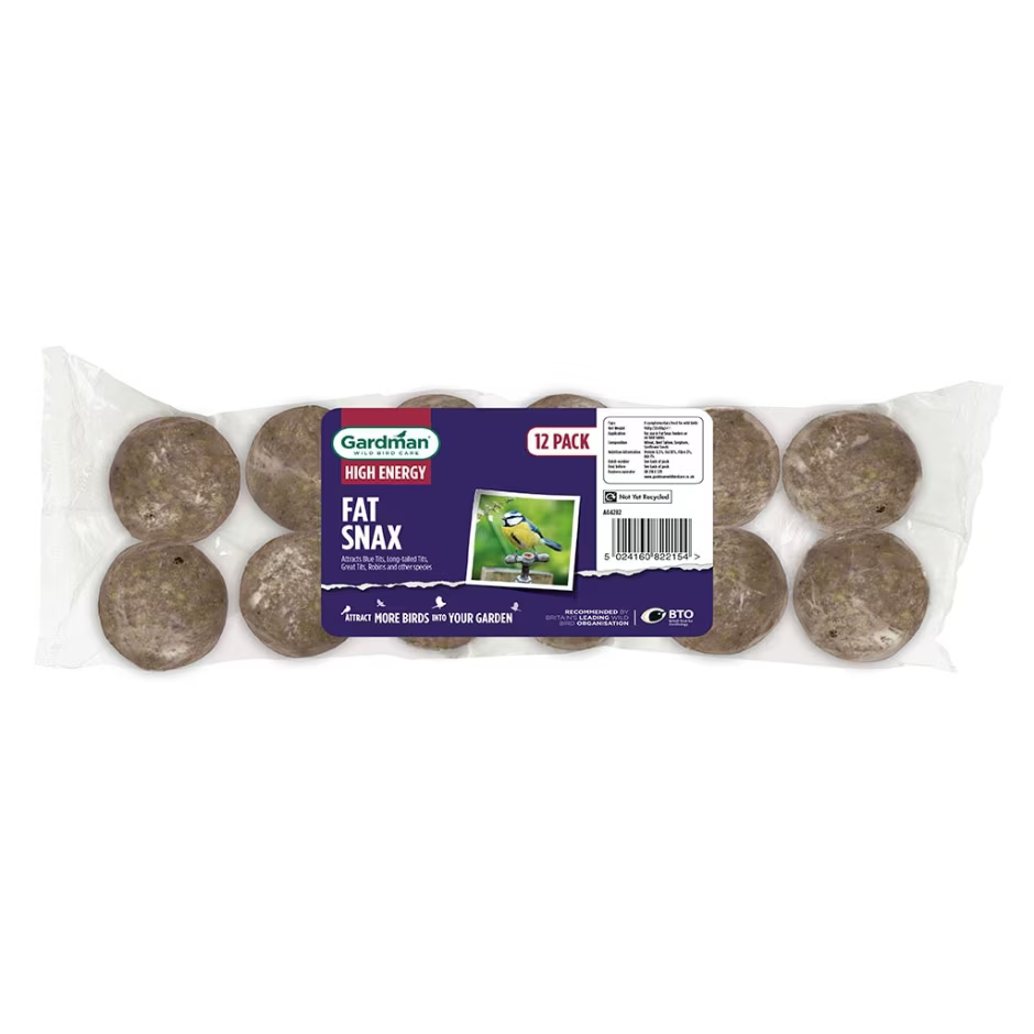 Special Offer Gardman Pack of 12 Suet Fat Ball High Energy Snax Bird Food - 960g