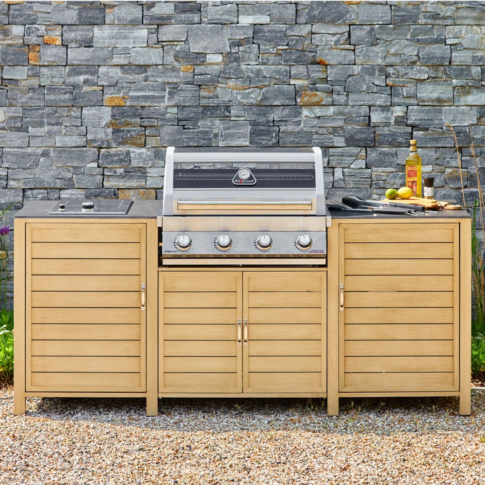 Grillstream Venice Outdoor Kitchen 4 Burner Hybrid Gas & Charcoal BBQ