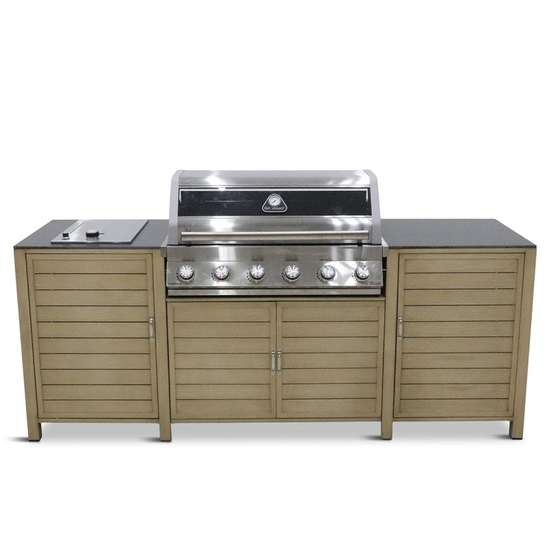 Grillstream Venice Outdoor Kitchen 6 Burner Hybrid Gas & Charcoal BBQ ...