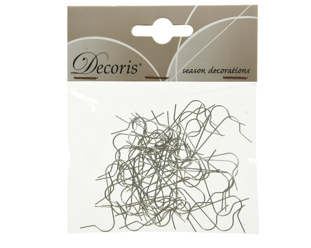 Silver Bauble Hooks - Pack of 50