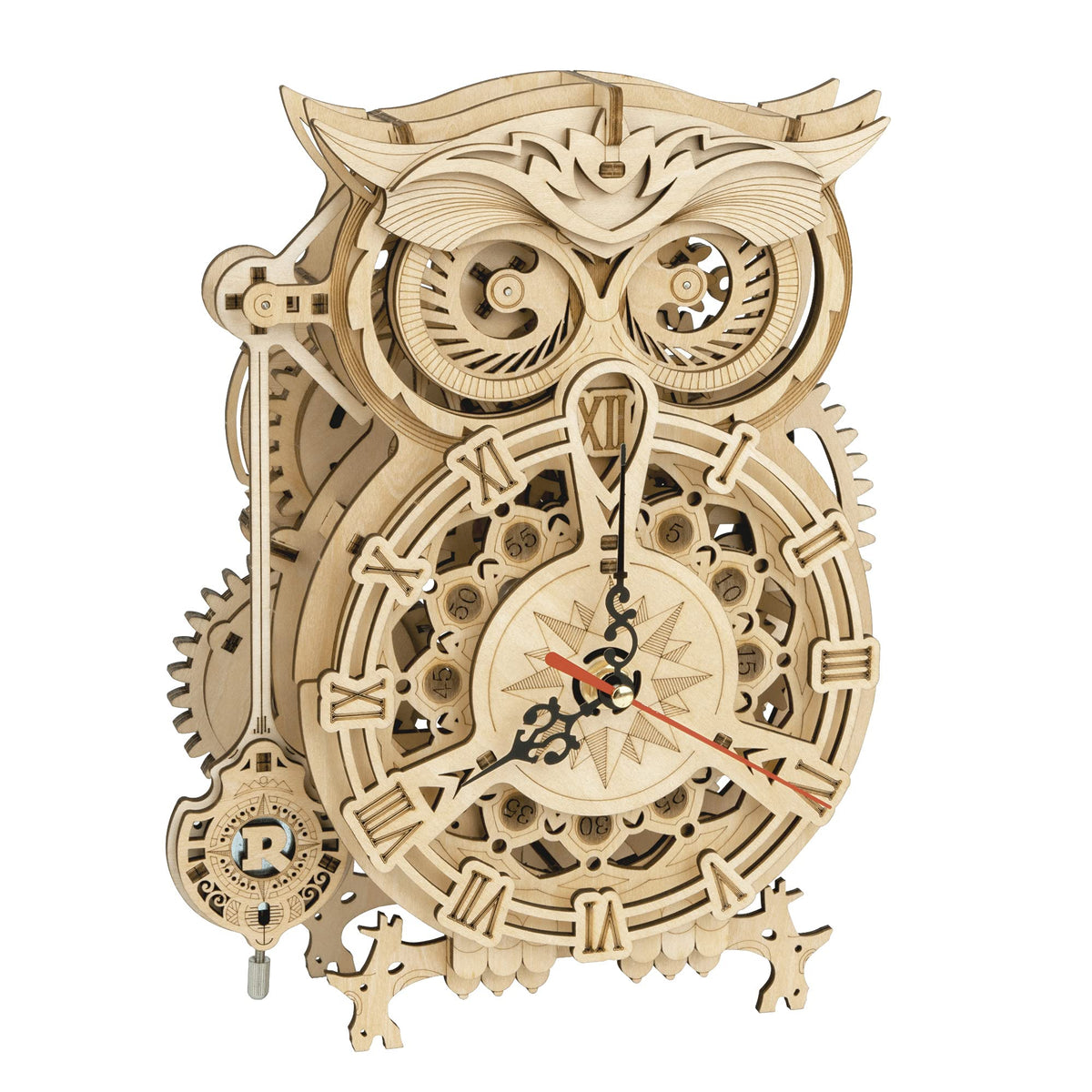 Robotime Owl Clock DIY Model Wooden Puzzle Kit