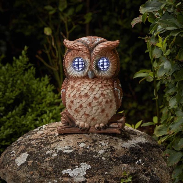 Smart Solar Blinkin' Owl with Moving Light Up Eyes