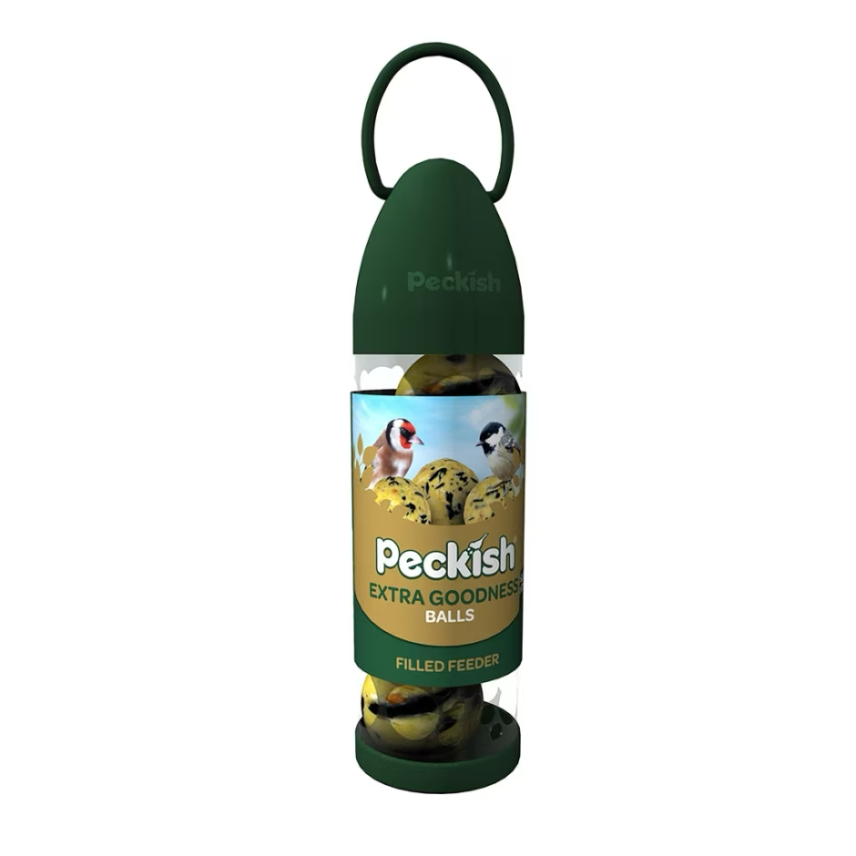 Peckish Filled Bird Feeder with Extra Goodness Balls 210g