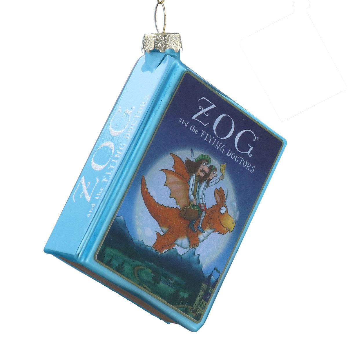 Gisela Graham - 'Zog and the Flying Doctors' Book Glass Hanging Bauble - 8cm