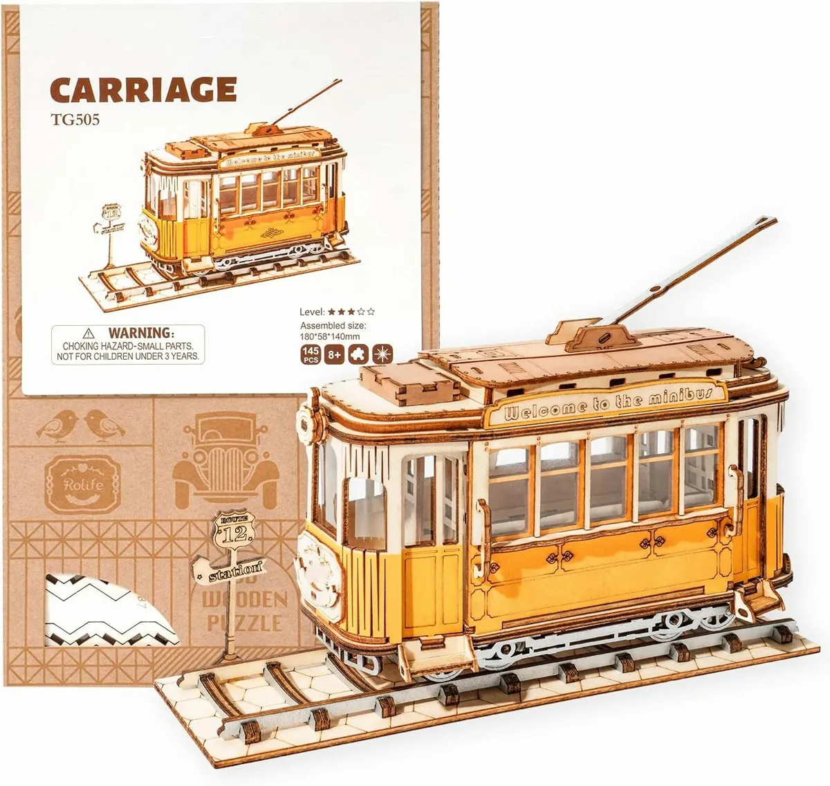 Robotime Tramcar DIY Model Kit