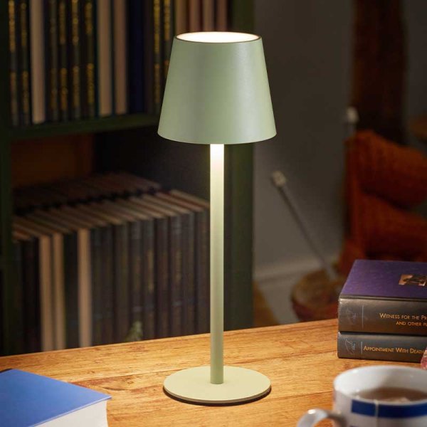 Turin Sage Green Rechargeable Lamp