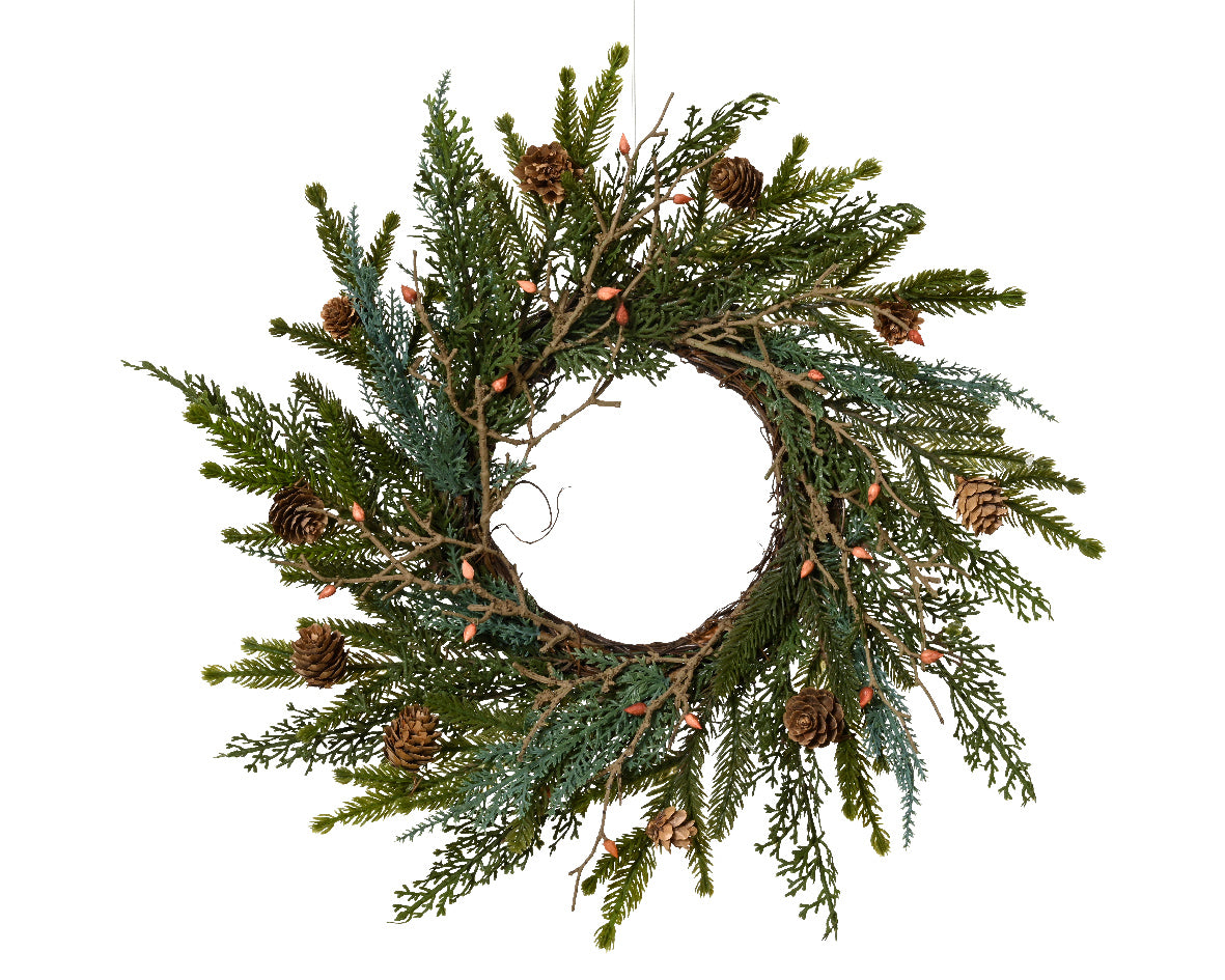 Winter Blossom Indoor Christmas Wreath