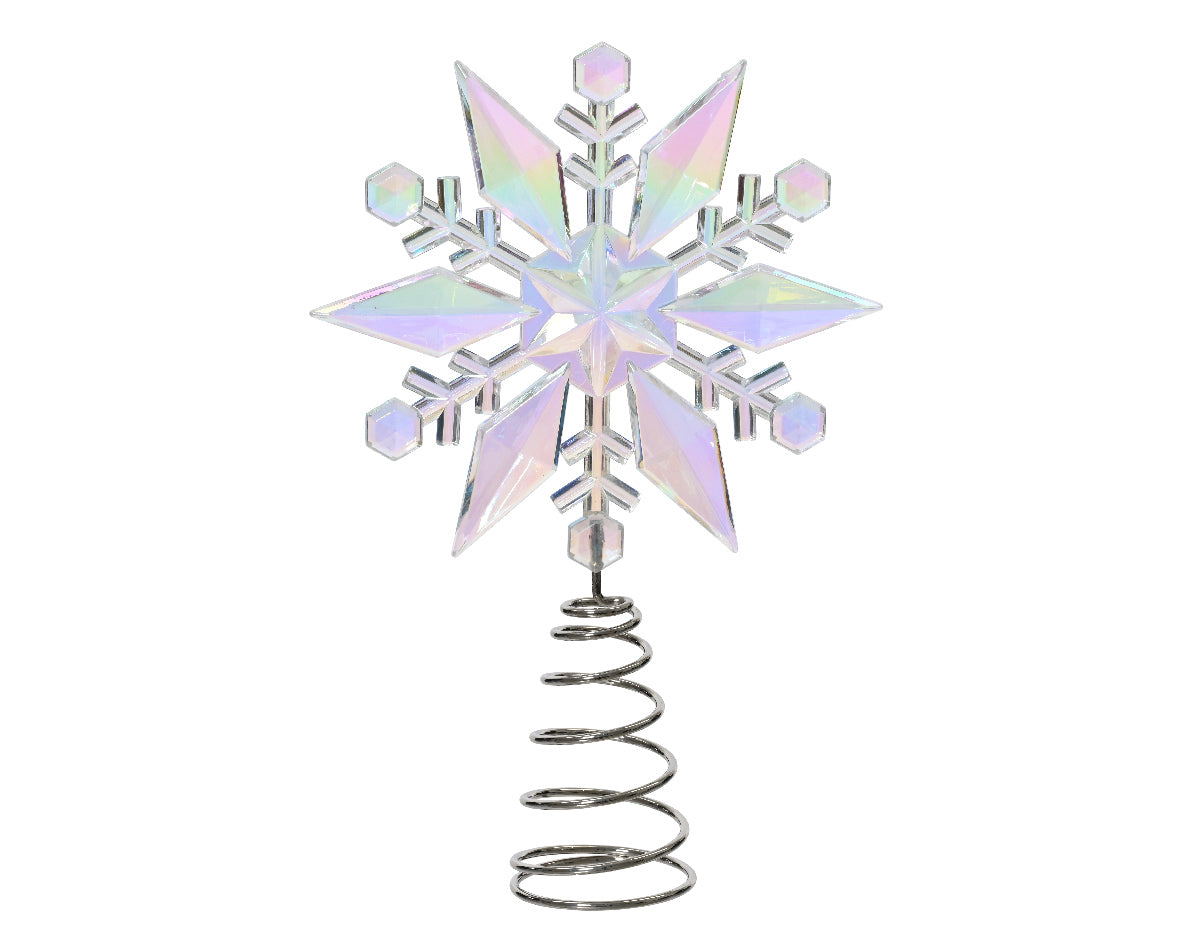 Iridescent Snowflake Christmas Tree Topper