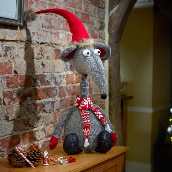 Rat A Tat Christmas Rat Figurine - 84cm