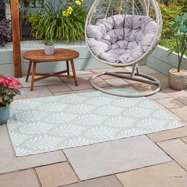 Alfresco Outdoor Rug Mat - Palmyra Sage Green - 150 x 210cm