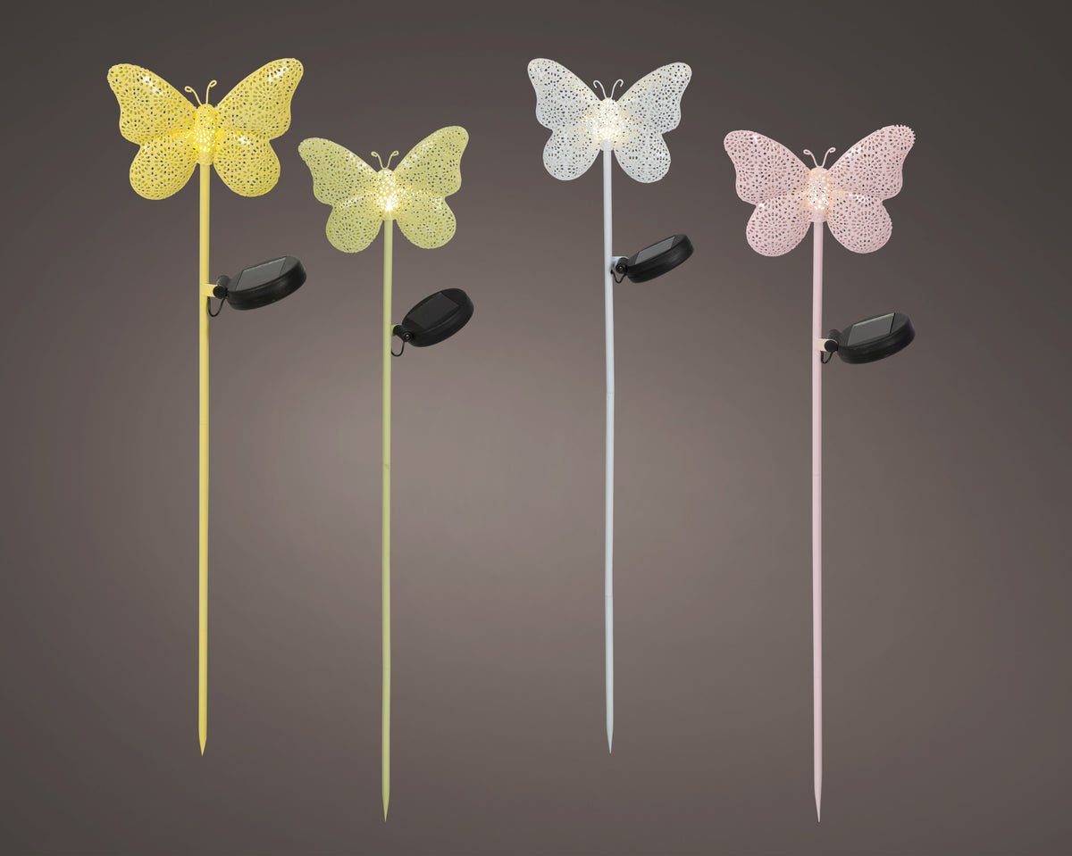 Multicoloured Solar Butterfly Light Up Iron Stake