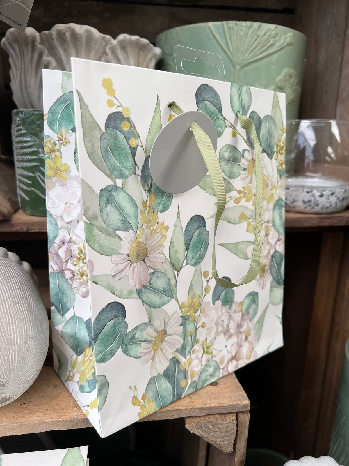 Summer Floral Daisy Gift Bag - Medium
