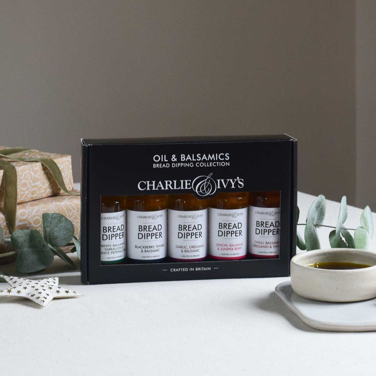 Charlie & Ivy's Oil & Balsamic's Bread Dipping Collection - Gift Box of 5
