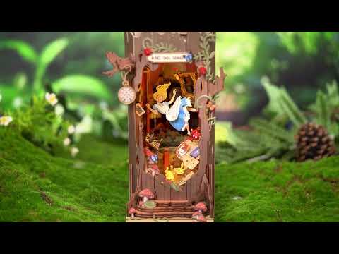 Rolife Fall into Wonder Book Nook DIY Wooden Model Kit with LED Light