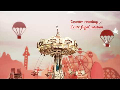ROKR Swing Ride DIY Music Box 3D Wooden Puzzle